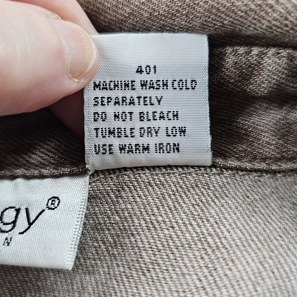 Jeanology Vintage Brown Denim Flared Maxi Dress In 16 - Picture 7 of 7